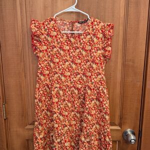 Floral Red/Yellow Dress